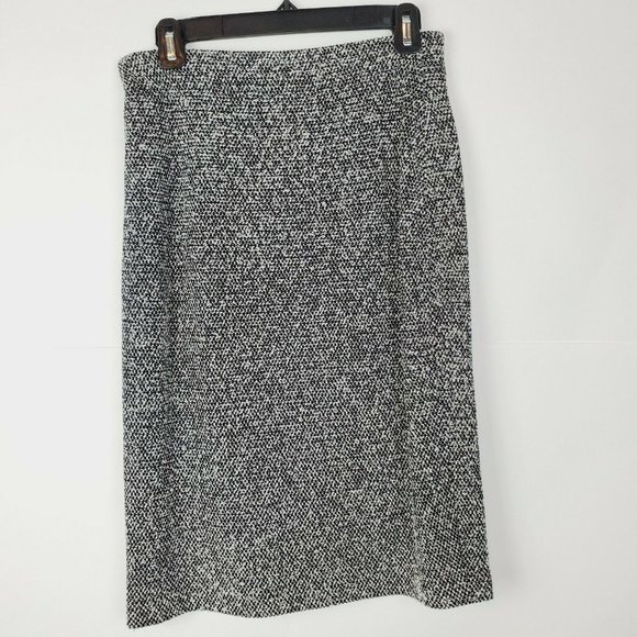 ST. JOHN Black White Soft Tweed Jacket Skirt Set 8 - Picture 6 of 10